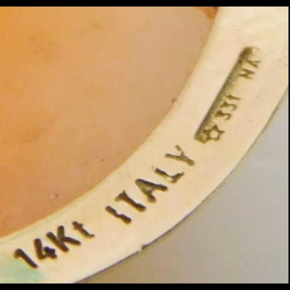 Pre-owned vintage 14KT Yellow gold Cameo Hallmarked STAR 331 NA Pin Pendant. - Picture 5 of 7